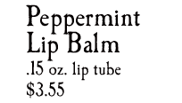 Peppermint lip balm